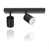 DECKENSTRAHLER Glanz 2-flammig 30/6/10 cm - Schwarz, Metall (30/6/10cm) - Nettlife