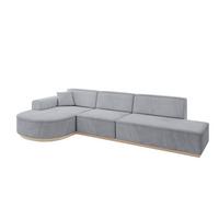 ECKSOFA Ottomane Links ARRIO-L2 - 328x171x83 cm Hellgrau - Grau, Holzwerkstoff/Textil (328/171cm) - ALTDECOR