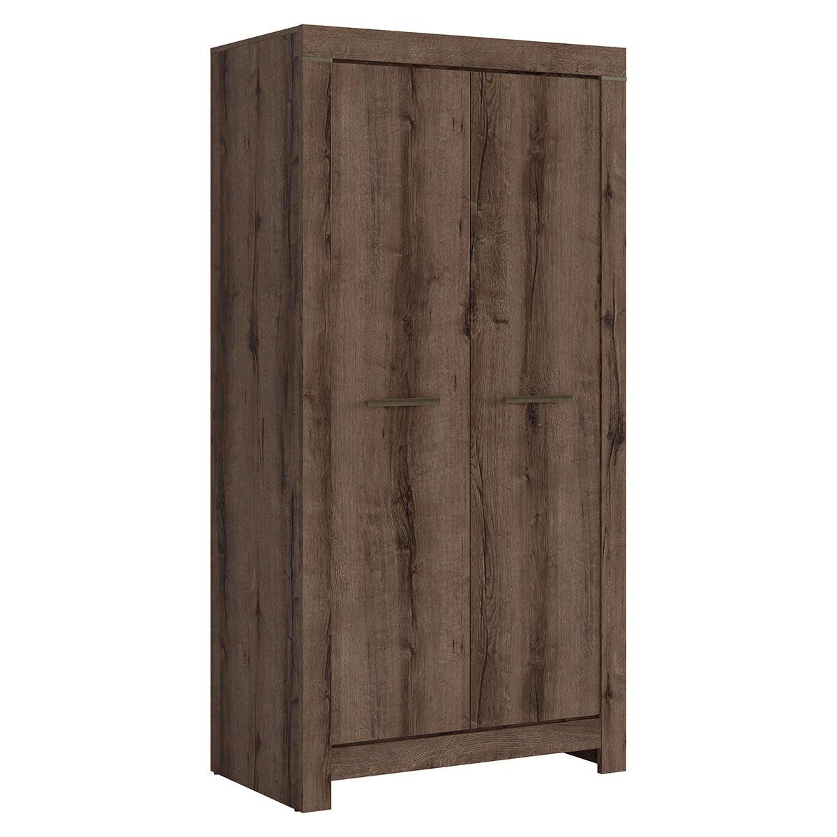 SCHRANK 2 Türen Adam Dunkles Holz - Braun, Holzwerkstoff (98/195/55cm) - Petits-meubles