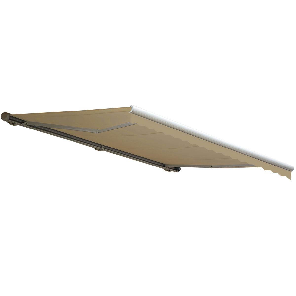 KASSETTEN-MARKISE MIT VOLANT Cremeweiß - Weiß, Textil (400/23/300cm) - MCW