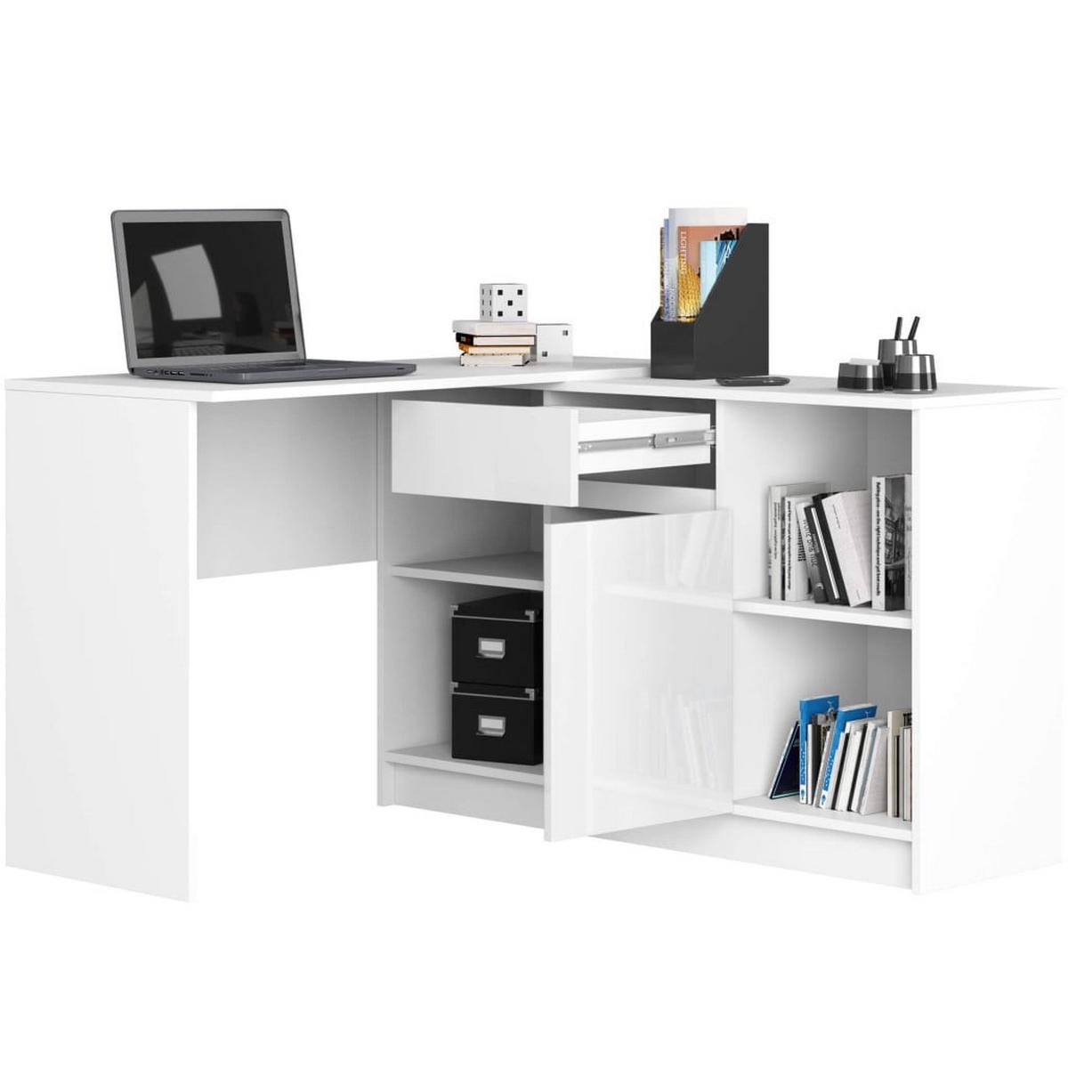 SCHREIBTISCH Weiß, Weiß Glanz 79/120/126 - Weiß Hochglanz/Weiß, Holzwerkstoff (94/62/79cm) - RAUMHIRSCH FURNITURE