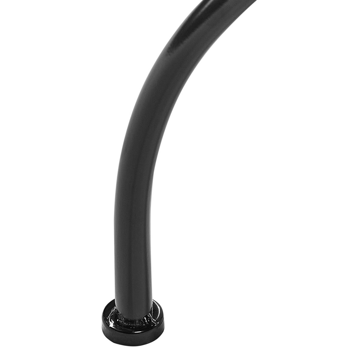 GARTENTISCH Keramik Schwarz Civita - Blau/Schwarz, Metall (60/60/75cm) - Beliani