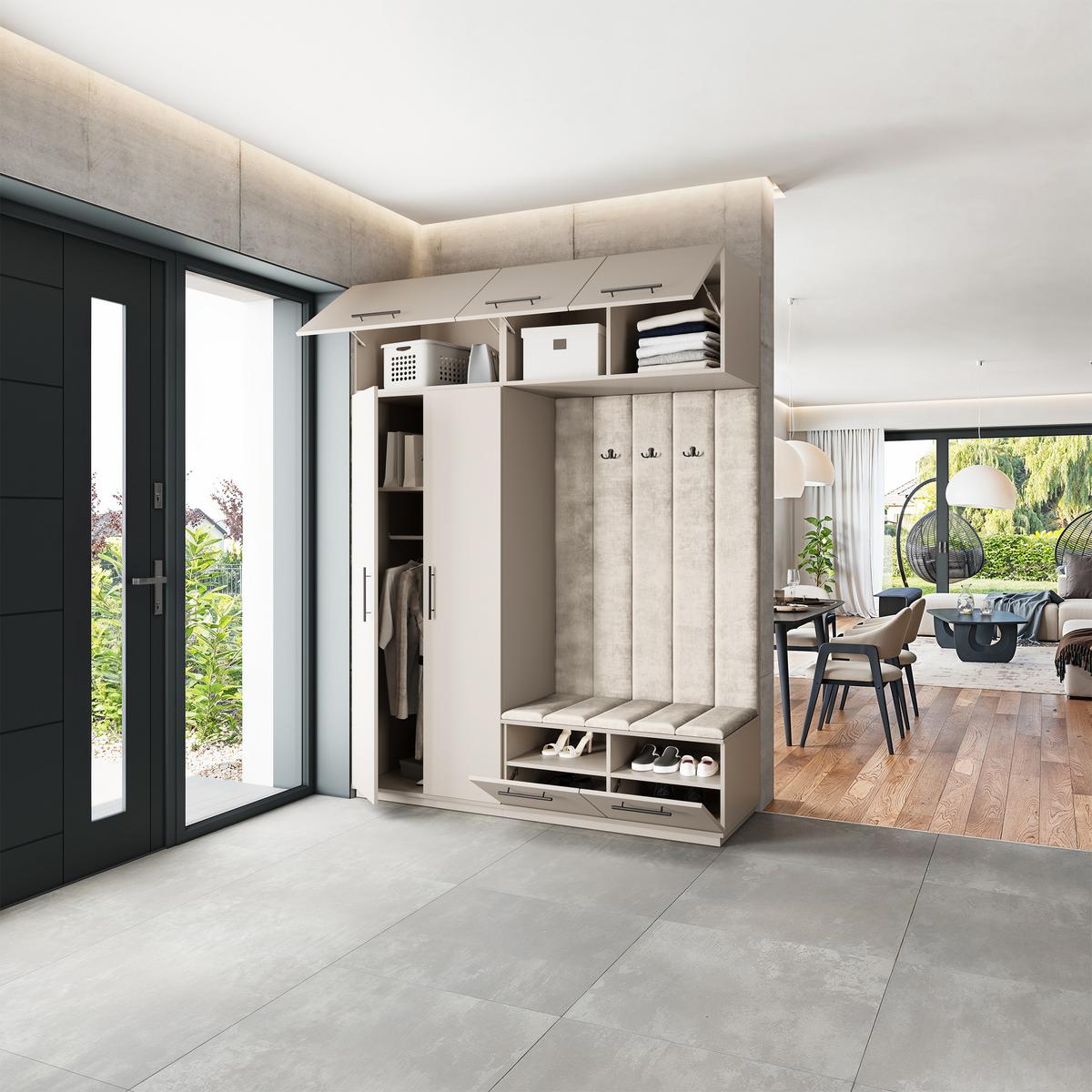 GARDEROBENSCHRANK REMA 180/240/60 cm Modern Kaschmir - Kaschmir/Beige, Holzwerkstoff (180/240/60cm) - MASSENO