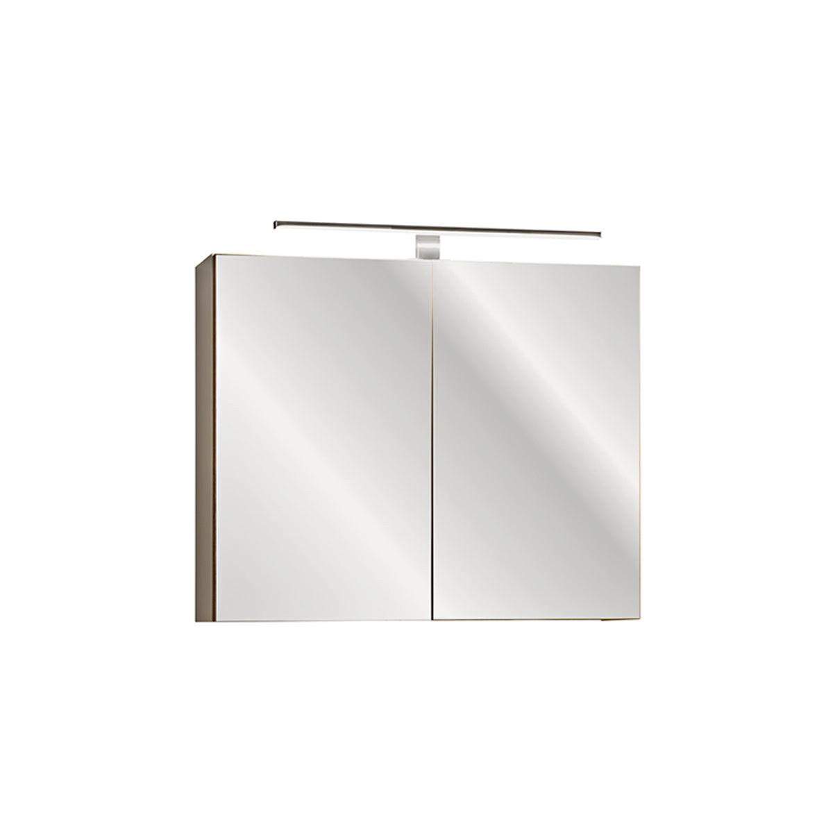 SPIEGELSCHRANK Éros Taupe - Taupe, Holzwerkstoff (80/65/17cm) - Petits-meubles