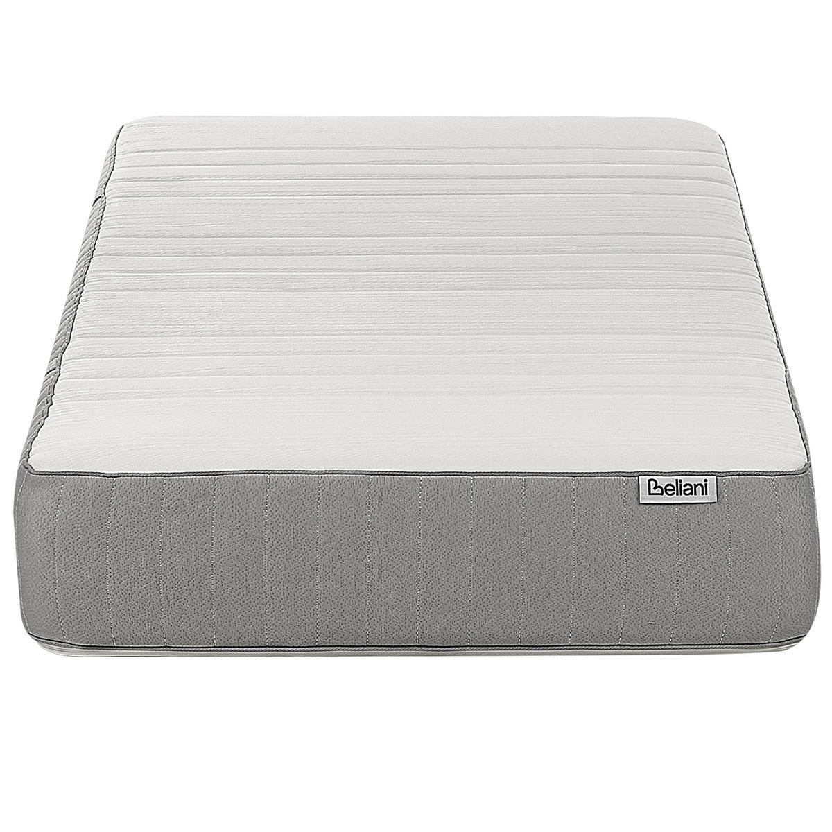 GEL-MEMORY-SCHAUMMATRATZE H3/4 Fest 80/200 cm Happiness - Weiß, Textil (80/200cm) - Beliani