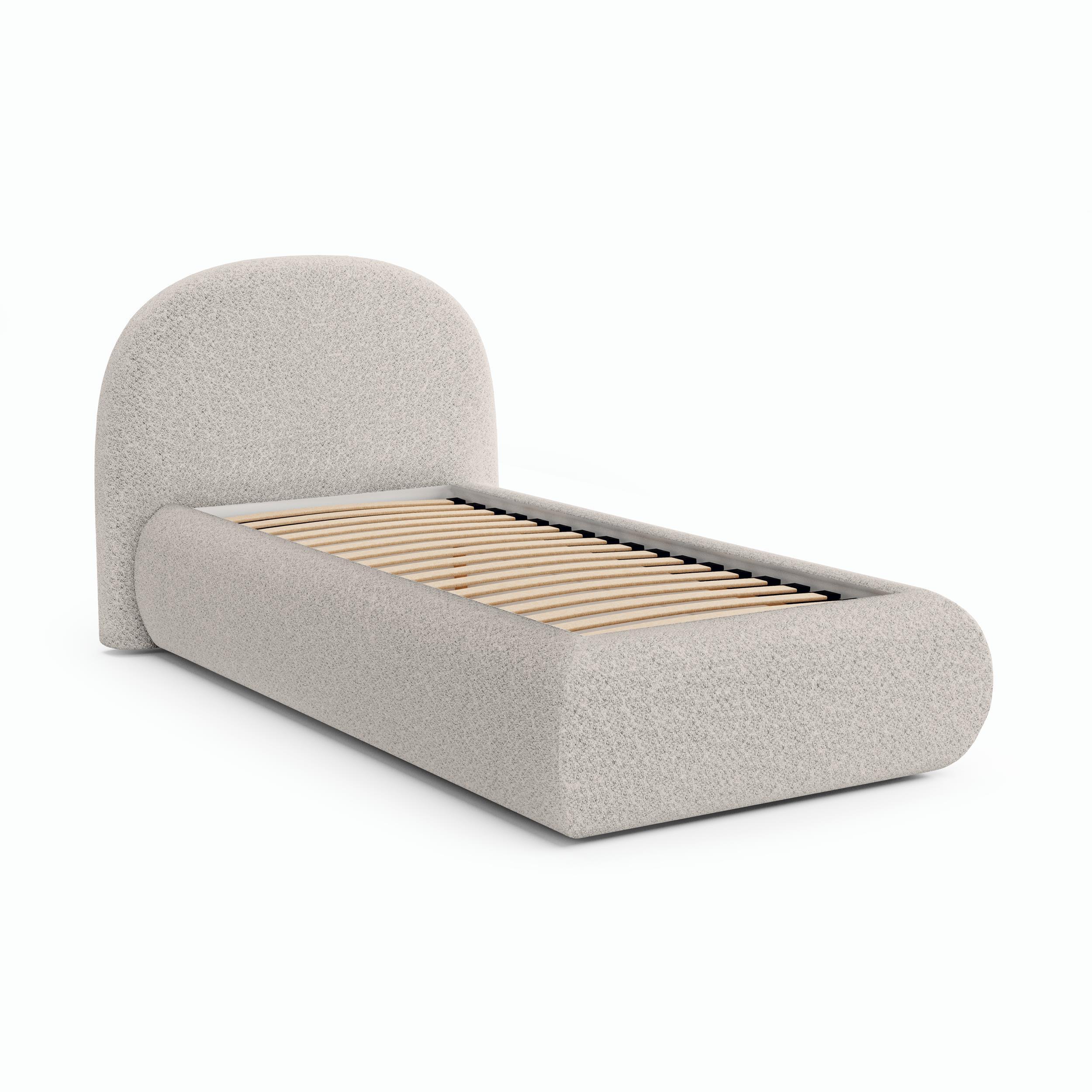 POLSTERBETT Motti 90x200, Einzelbett mit Bettkasten, ohne Matratze, Beige - Beige, Holzwerkstoff (90/200cm) - Beautysofa