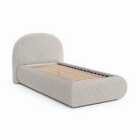 POLSTERBETT Motti 90x200, Einzelbett mit Bettkasten, ohne Matratze, Beige - Beige, Holzwerkstoff (90/200cm) - Beautysofa