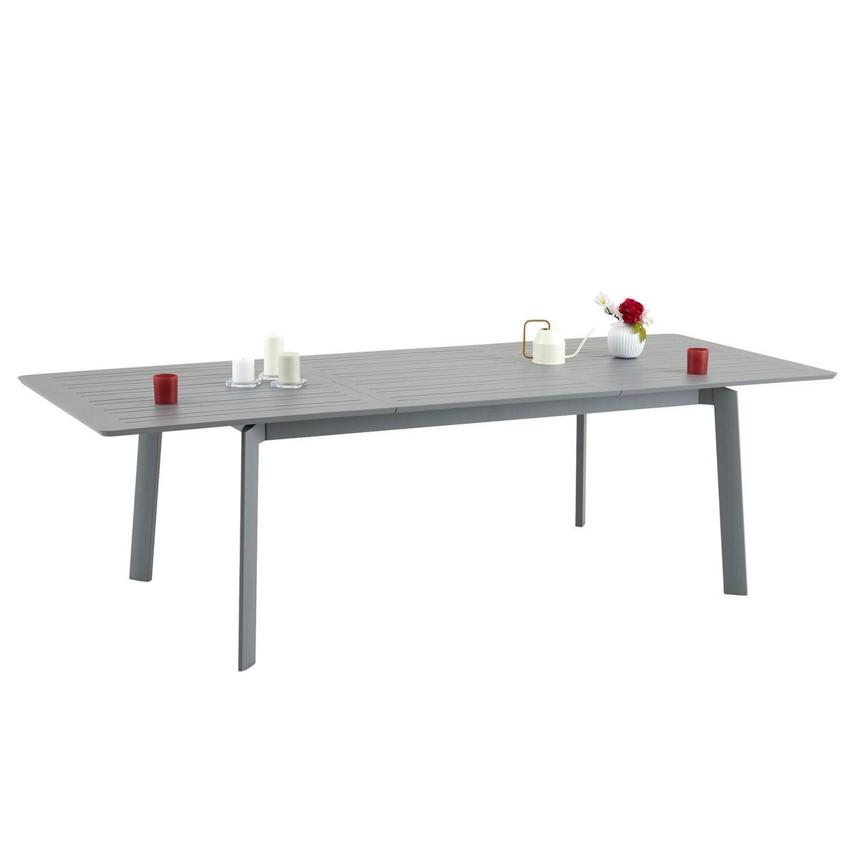 GARTENTISCH VERANO grau - Grau, Metall (103/180/75cm) - IDIMEX