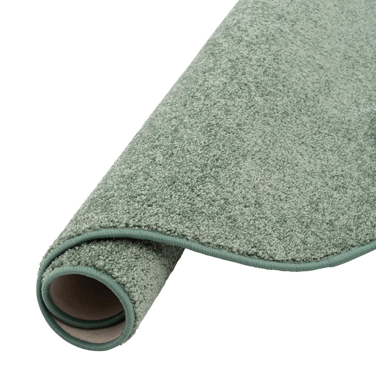 HOCHFLOR VELOURS TEPPICH MONA RUND - Mintgrün, Textil (160/160cm) - Snapstyle