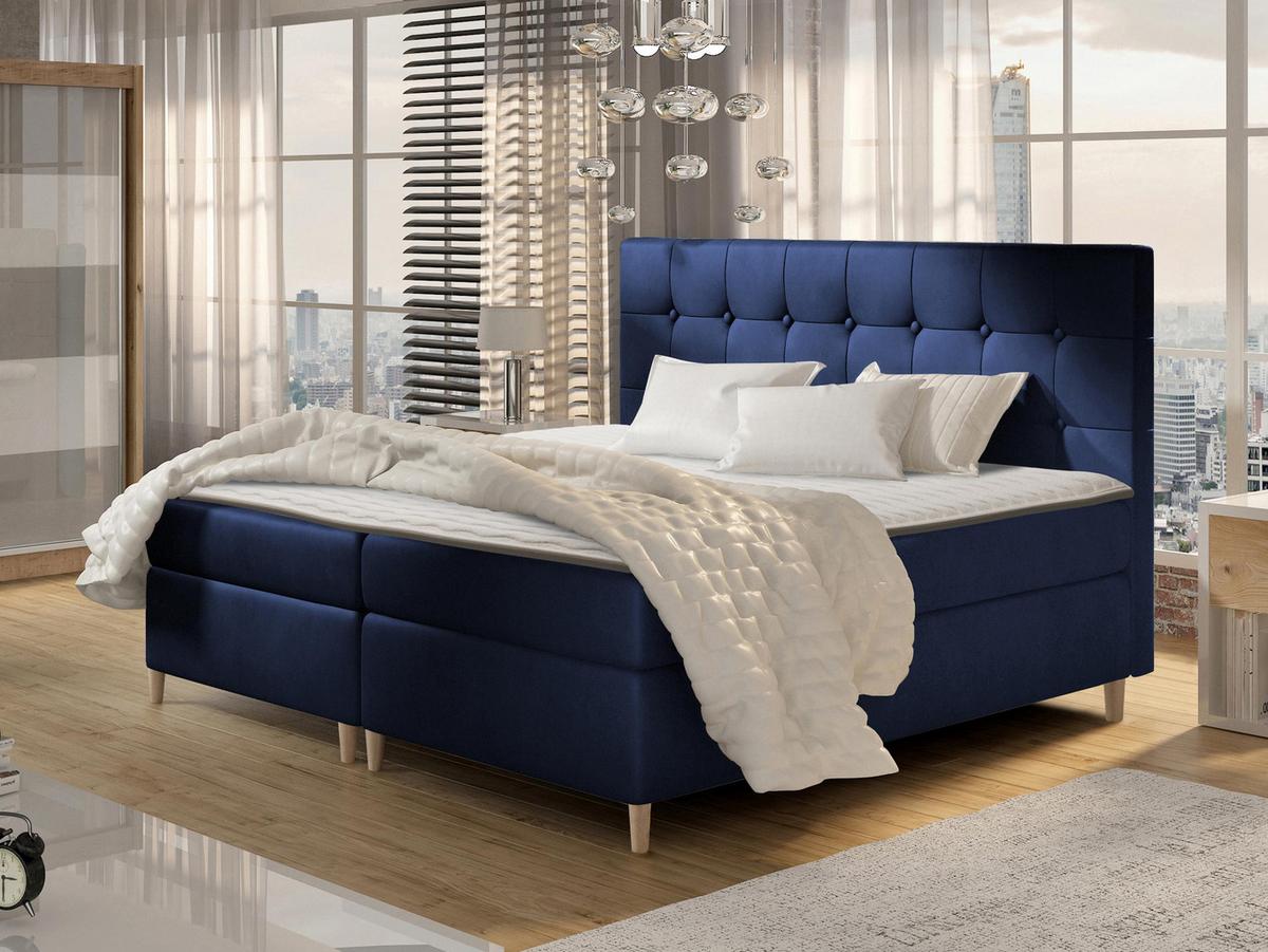 BOXBETT Avanti - H3 - Dunkelblau, Holz/Textil (160/200cm) - MIRJAN24