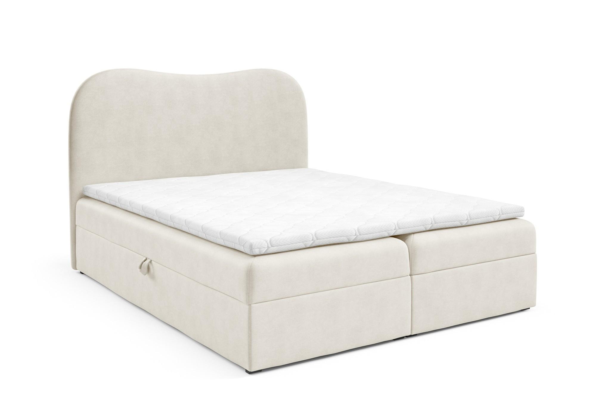 BOXBETT Darlin - Creme, Holzwerkstoff/Textil (200/200cm) - Fun Möbel