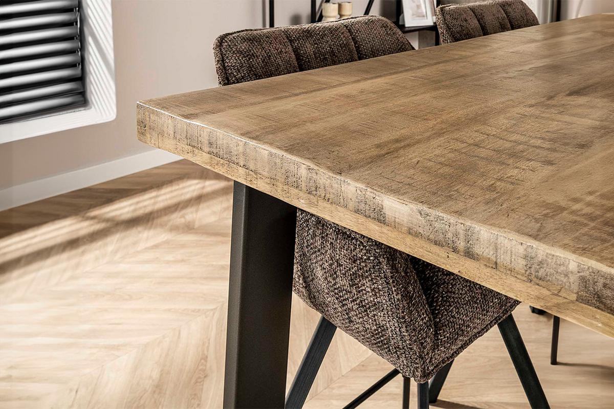 BARTISCH FINA Holz Mango - Zwetschgeholzfarben/Schwarz, Holz/Metall (70/135/92cm) - KAWOLA