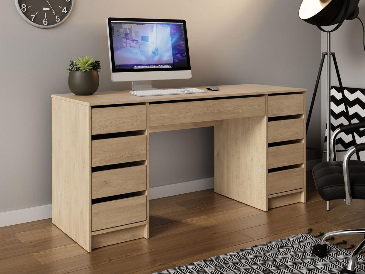 SCHREIBTISCH Ada Bis - Naturfarben, Holzwerkstoff (154/55/76cm) - MIRJAN24
