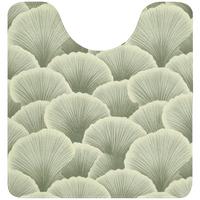 WC-VORLEGER Fächer - Blatt - Grün Toilettenvorleger 55x60 cm - Pastellgrün, Textil (55/1cm) - OnlyWow