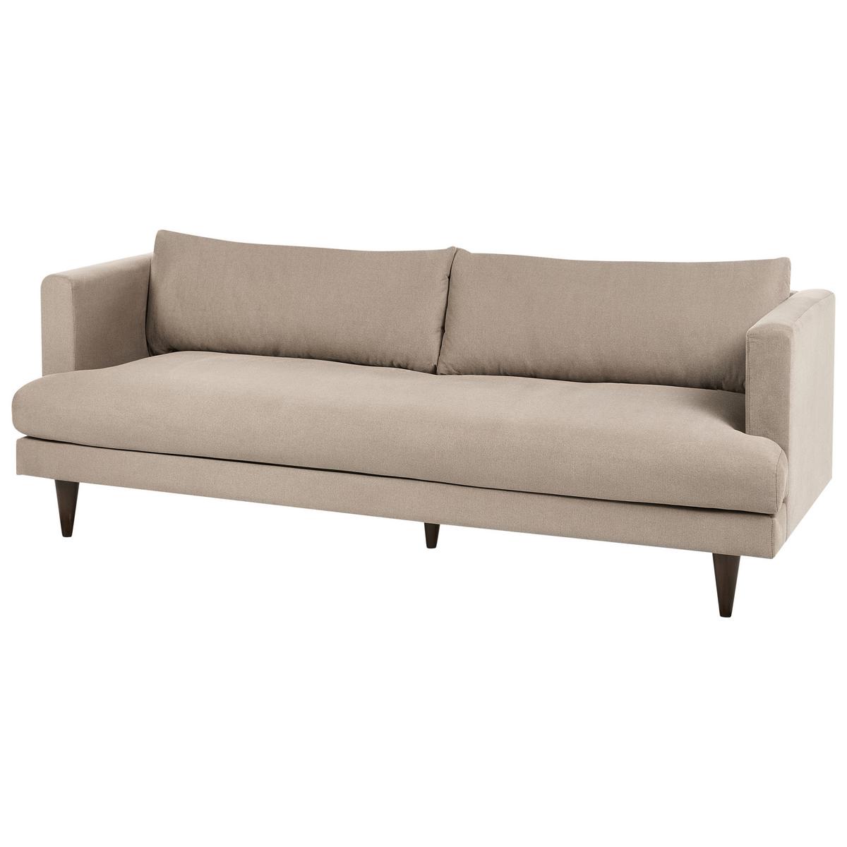 3-SITZER-SOFA Stoff Hellbraun Jarpen - Hellbraun, Textil (214/72/93cm) - Beliani