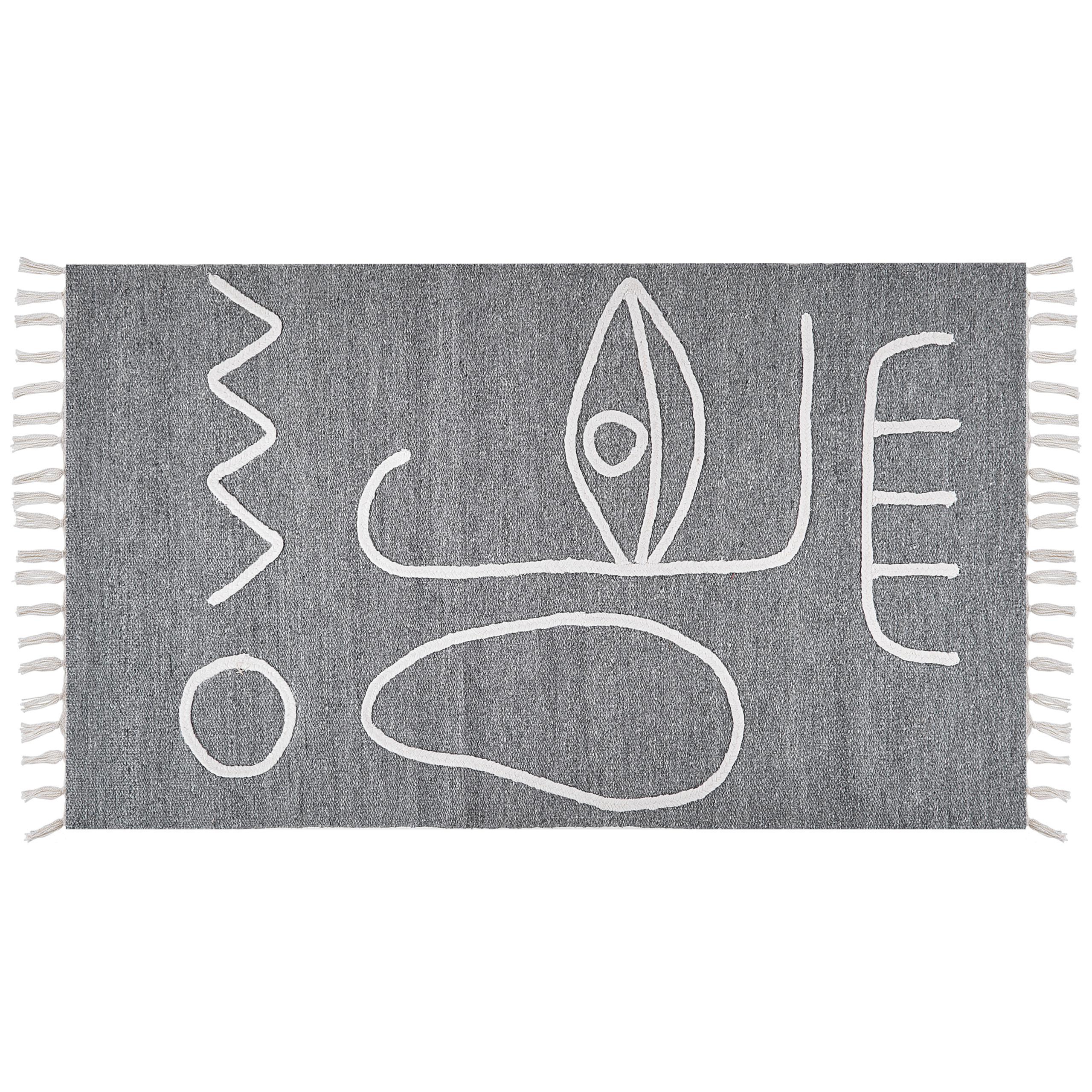 OUTDOOR-TEPPICH Yavu 150/80 cm - Grau, Kunststoff (80/150cm) - Beliani