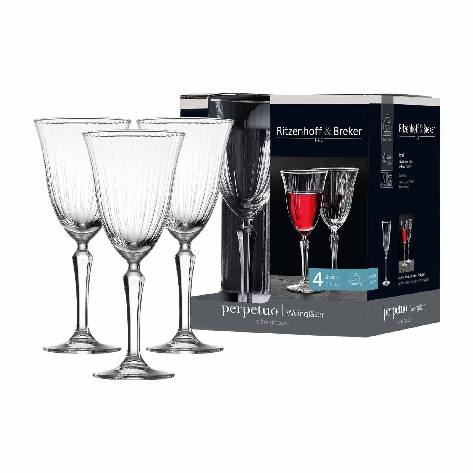 WEINGLÄSER Perpetuo transparent 330 ml 4er Set - Transparent, Glas (0.33L) - Ritzenhoff Breker