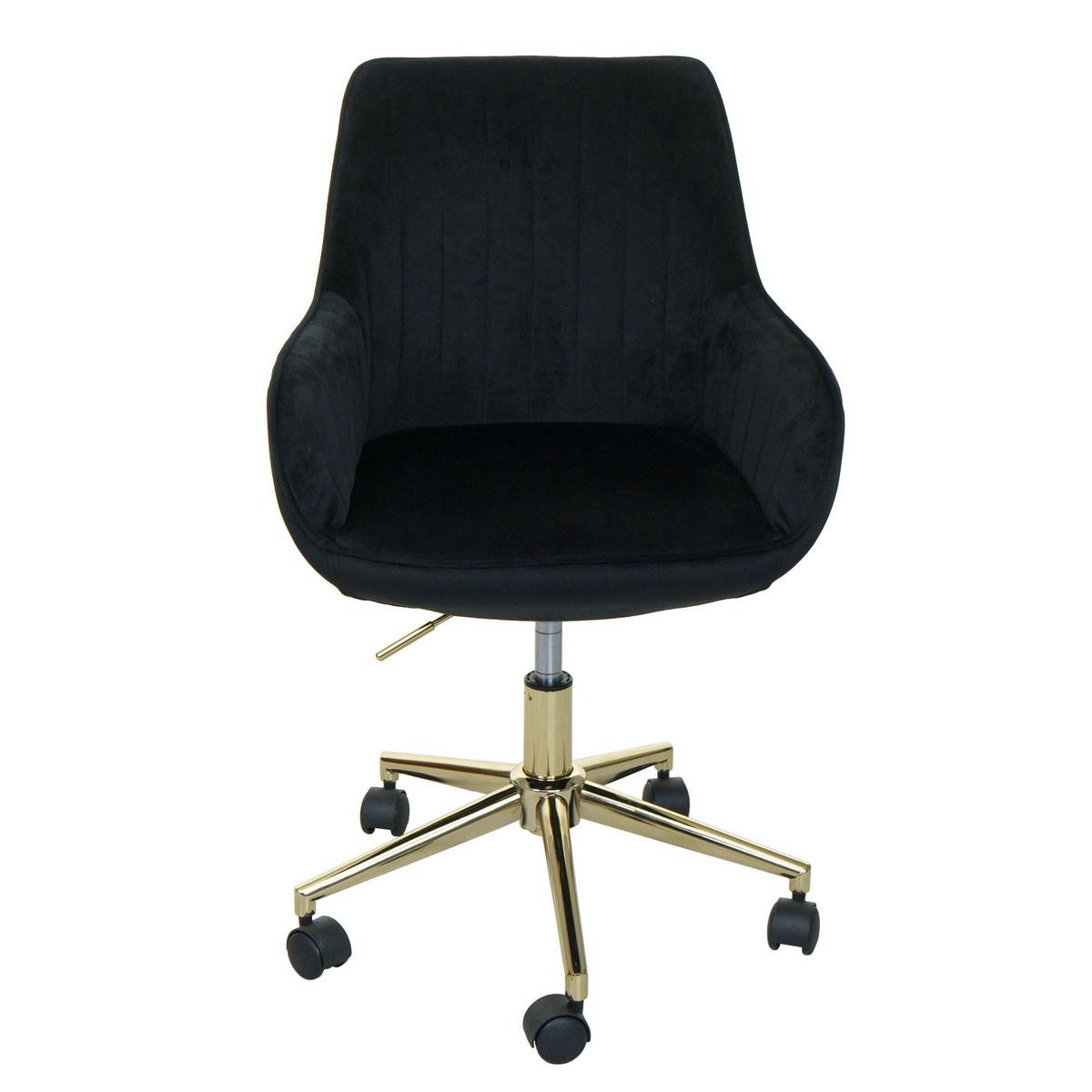 BÜROSTUHL MIT ARMLEHNE Schwarz - Schwarz, Textil (58/87/58cm) - MCW