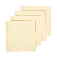 STOFFSERVIETTEN 4er-Set creme 45/45 cm, 100% Baumwolle - Creme, Textil (45/45cm) - Homescapes