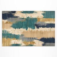 TEPPICH 120x180 cm Abstrakte Farbspuren Retro Effekt - Gelb, Kunststoff (120/180cm) - Wallfluent