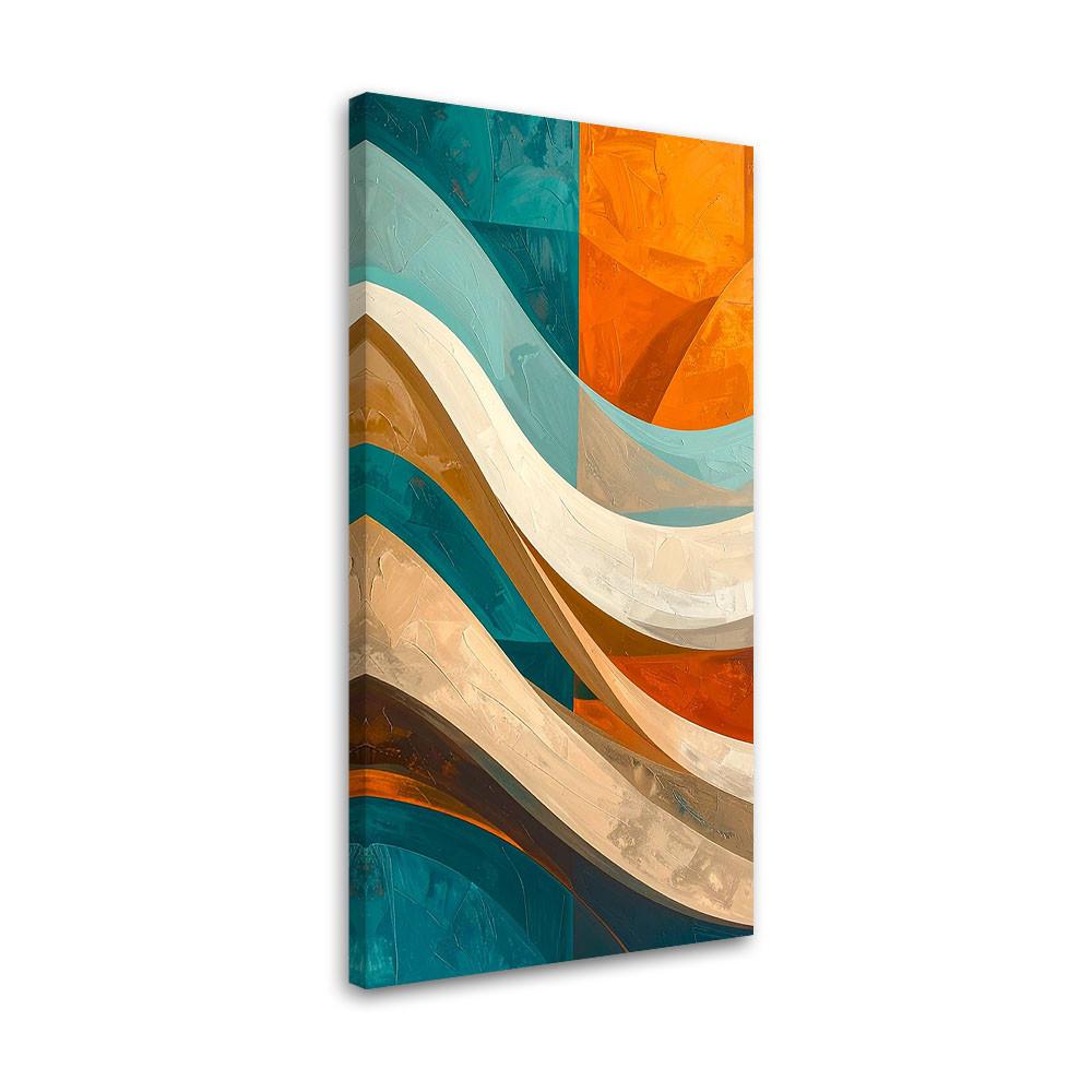 LEINWANDBILD 3D und geometrisch 60x120cm - Multicolor, Textil (60/120cm) - Feeby