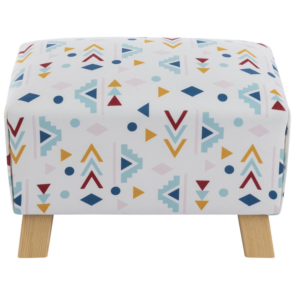 POLSTERHOCKER Kaylah Flachgewebe weiß - Weiß, Kunststoff (28/28/40cm) - 58aufmkessel