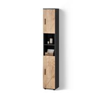 BADSCHRANK Ronco Goldkraft Eiche/Anthrazit 30 x 192 cm - Honigeiche/Anthrazit, Holzwerkstoff (30/192/30cm) - Livinity®