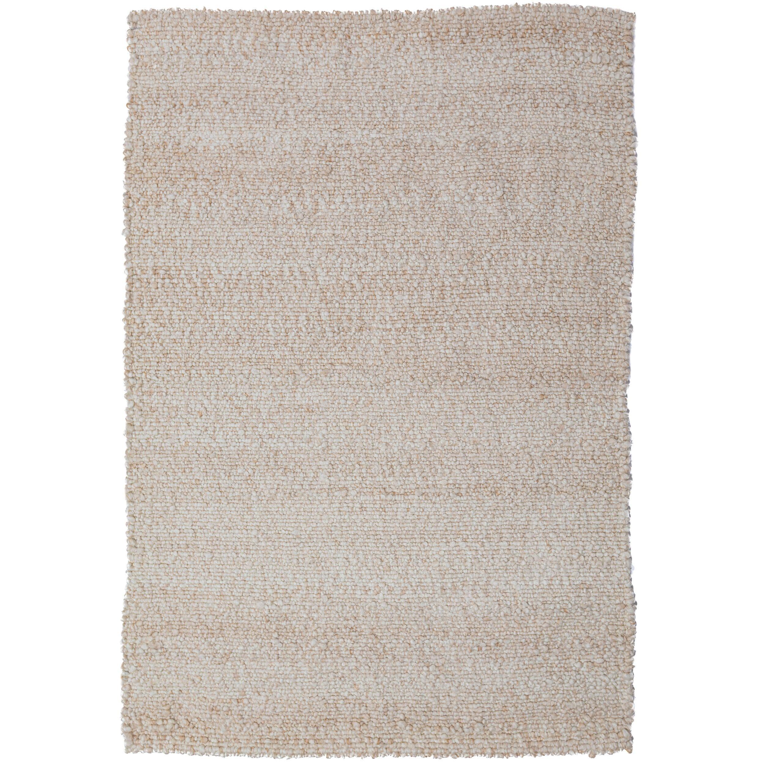 KURZFLORTEPPICH handgewebt GLAVEN, Bouclé-Struktur, Creme, 160 x 230 cm - Beige, Textil (160/230cm) - KADIMA DESIGN