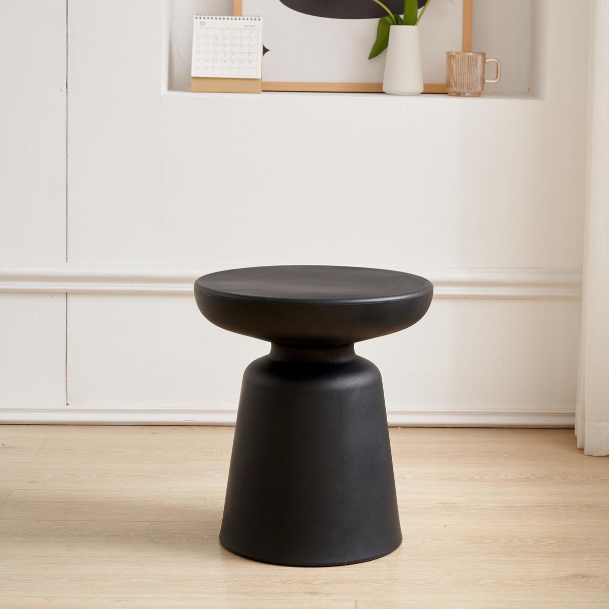 BEISTELLTISCH Posio - Schwarz, Kunststoff (40/40/44cm) - [en.casa]
