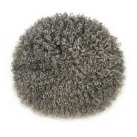 SITZKISSEN Schaffell rund 40 cm Weiß Braun Grau - Grau, Fell (40/40cm) - Provellus