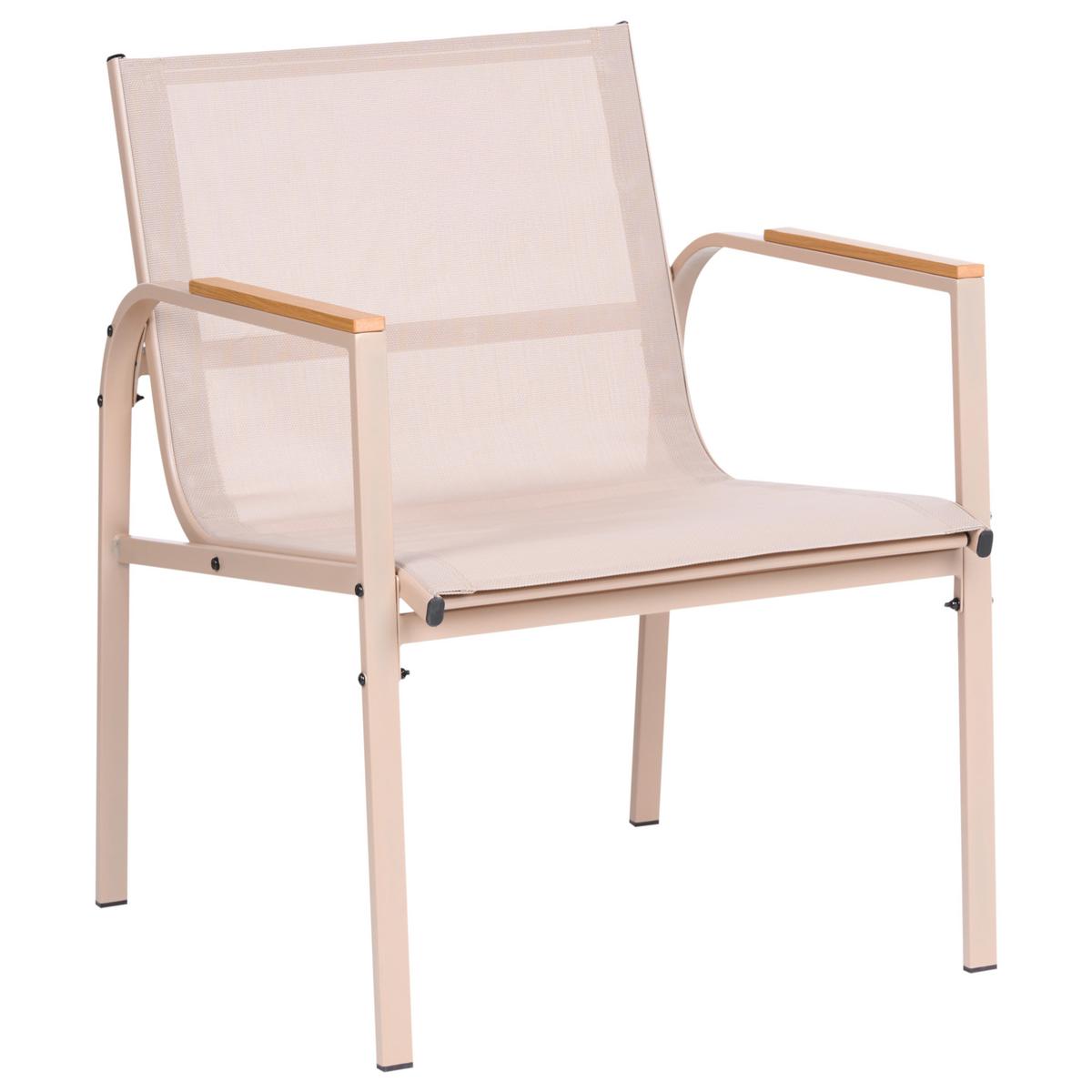 LOUNGE-SET mit Tisch 4-Sitzer Metall Beige Ledro - Beige, Metall - Beliani