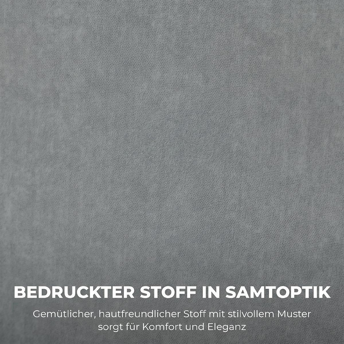 BÜROSTUHL mit Massagefunktion aus Polyester Grau - Schwarz/Grau, Textil/Metall (70.5/122/76cm) - HOMCOM