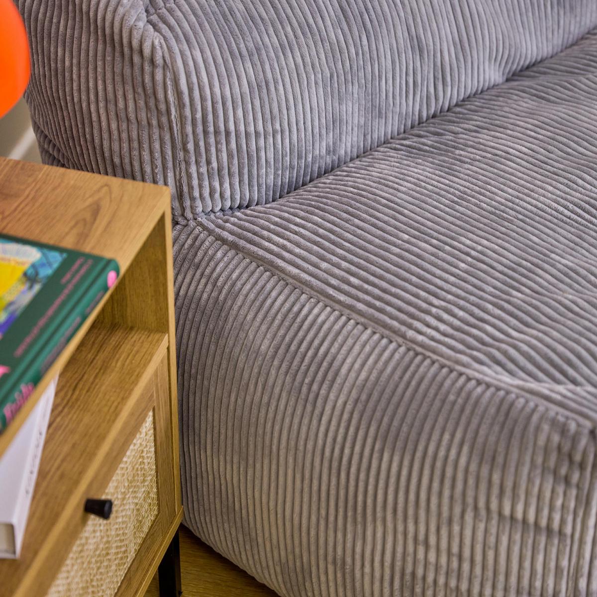 SITZSACK-SOFA 4-tlg. ZEN: 2 Ecksessel, 2 Sessel - Grau, Textil (450/68/100cm) - icon
