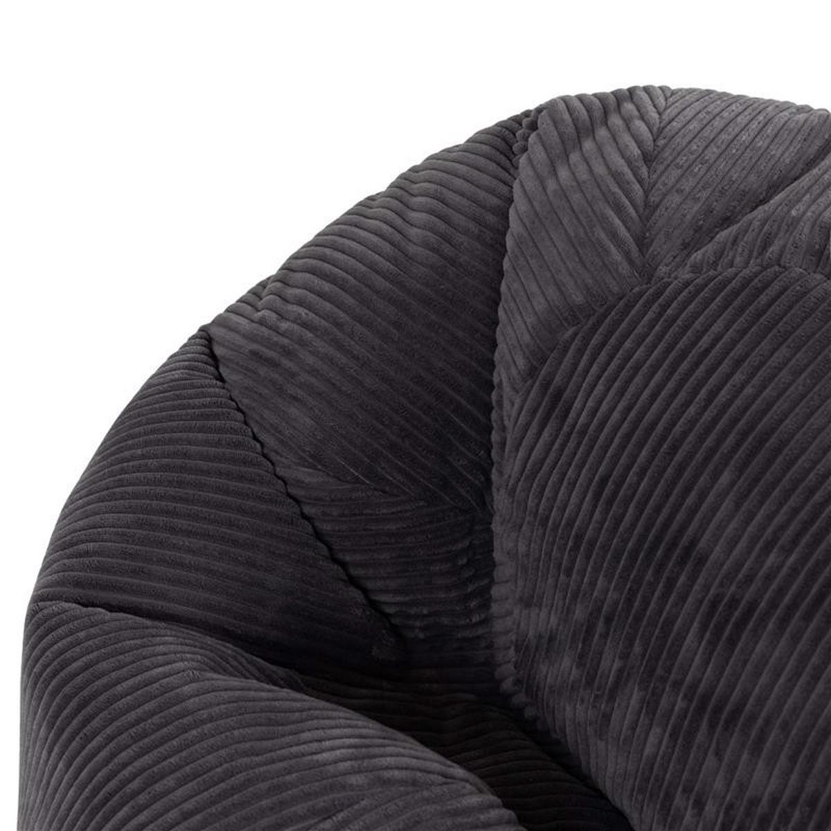 SITZSACK Cord Kingston XXL - Anthrazit, Textil (92/52/92cm) - icon
