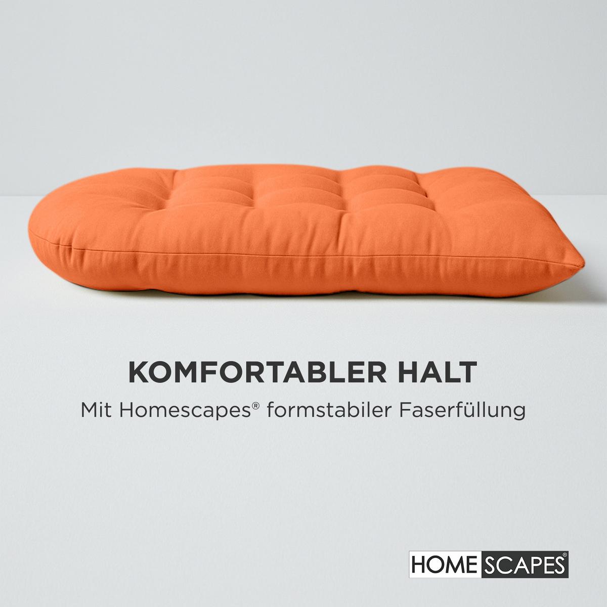 HÄNGESESSEL-KISSEN terracotta-orange – halbrund, 80/120 cm - Terracotta, Textil (80/12/120cm) - Homescapes