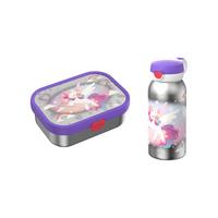 EDELSTAHL-LUNCHSET Campus Unicorn Glow 2-tlg. - Lila, Kunststoff/Metall (2/2/2cm) - Mepal
