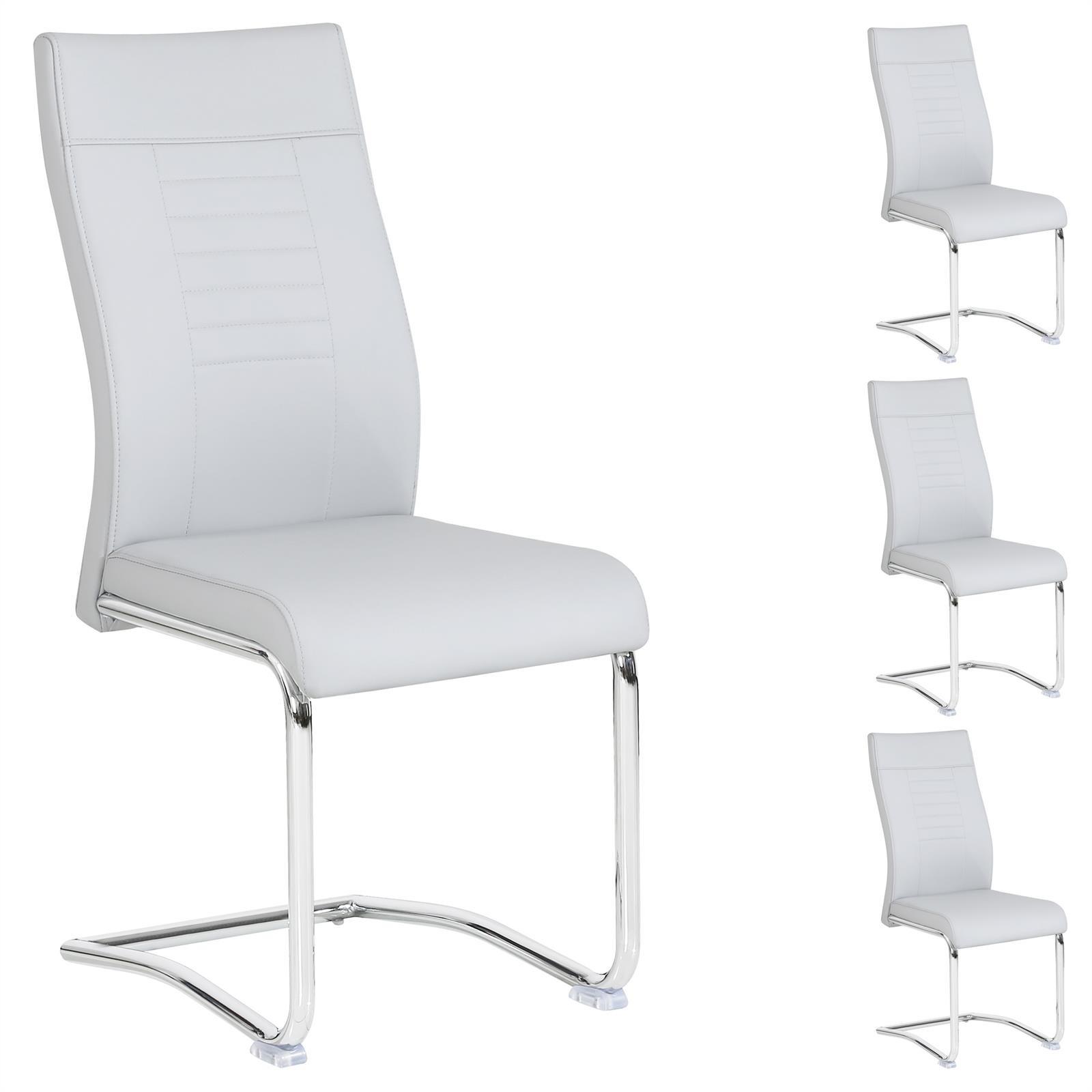 ESSZIMMERSTUHL LOANO 4er-Set grau - Grau, Textil (42/98/60cm) - CARO-Möbel