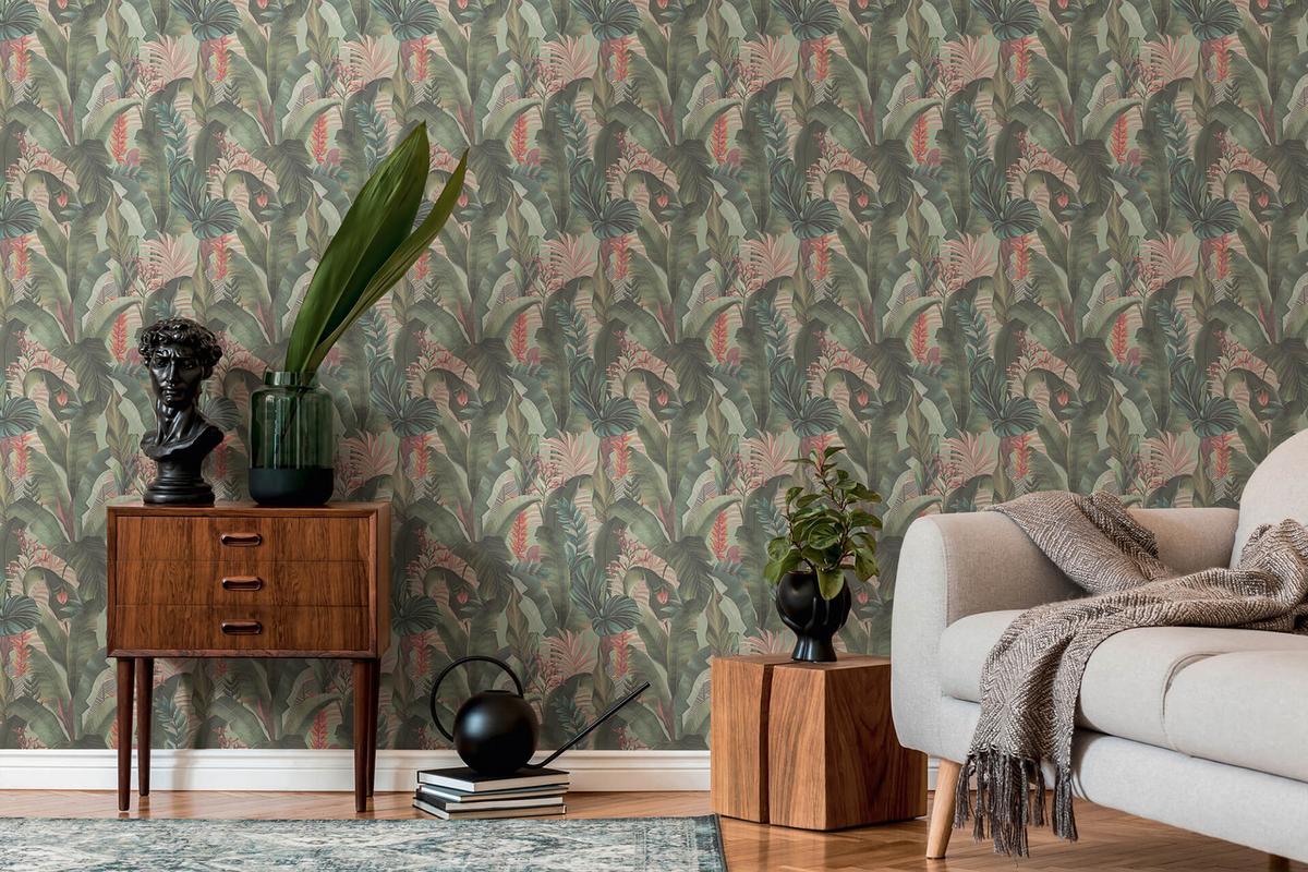 VLIESTAPETE Bunt 53/1005 cm - Grün, Textil (53/1cm) - KUNSTLOFT