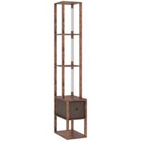 STEHLAMPE MDF Rustikal-Braun - Braun, Holzwerkstoff (43.5/26.5/169cm) - HOMCOM