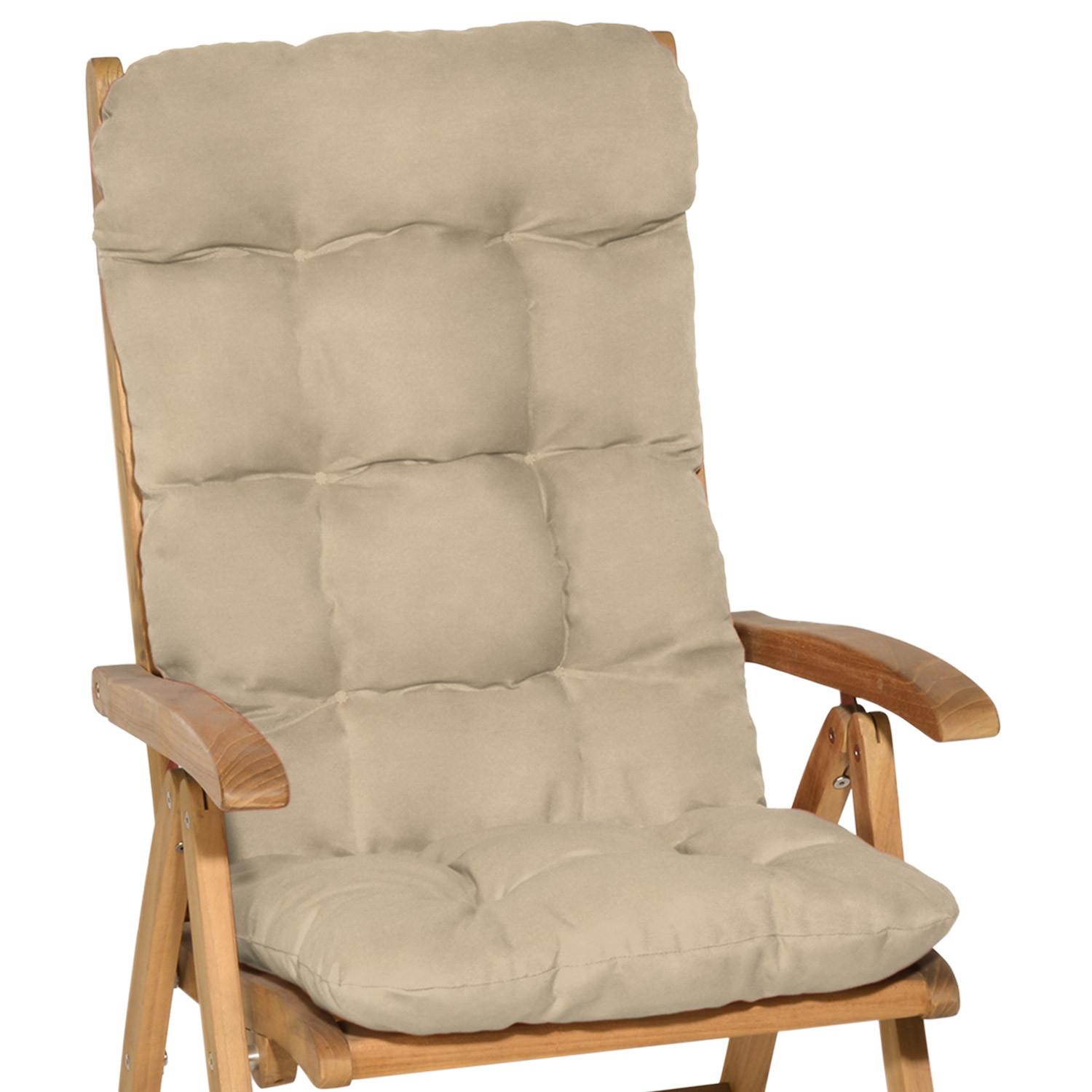 HOCHLEHNERAUFLAGE Flair HL 120/50/8cm Natur (2tlg) - Naturfarben, Textil (50/8/120cm) - Beautissu 