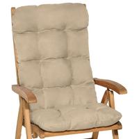HOCHLEHNERAUFLAGE Flair HL 120/50/8cm Natur (2tlg) - Naturfarben, Textil (50/8/120cm) - Beautissu 