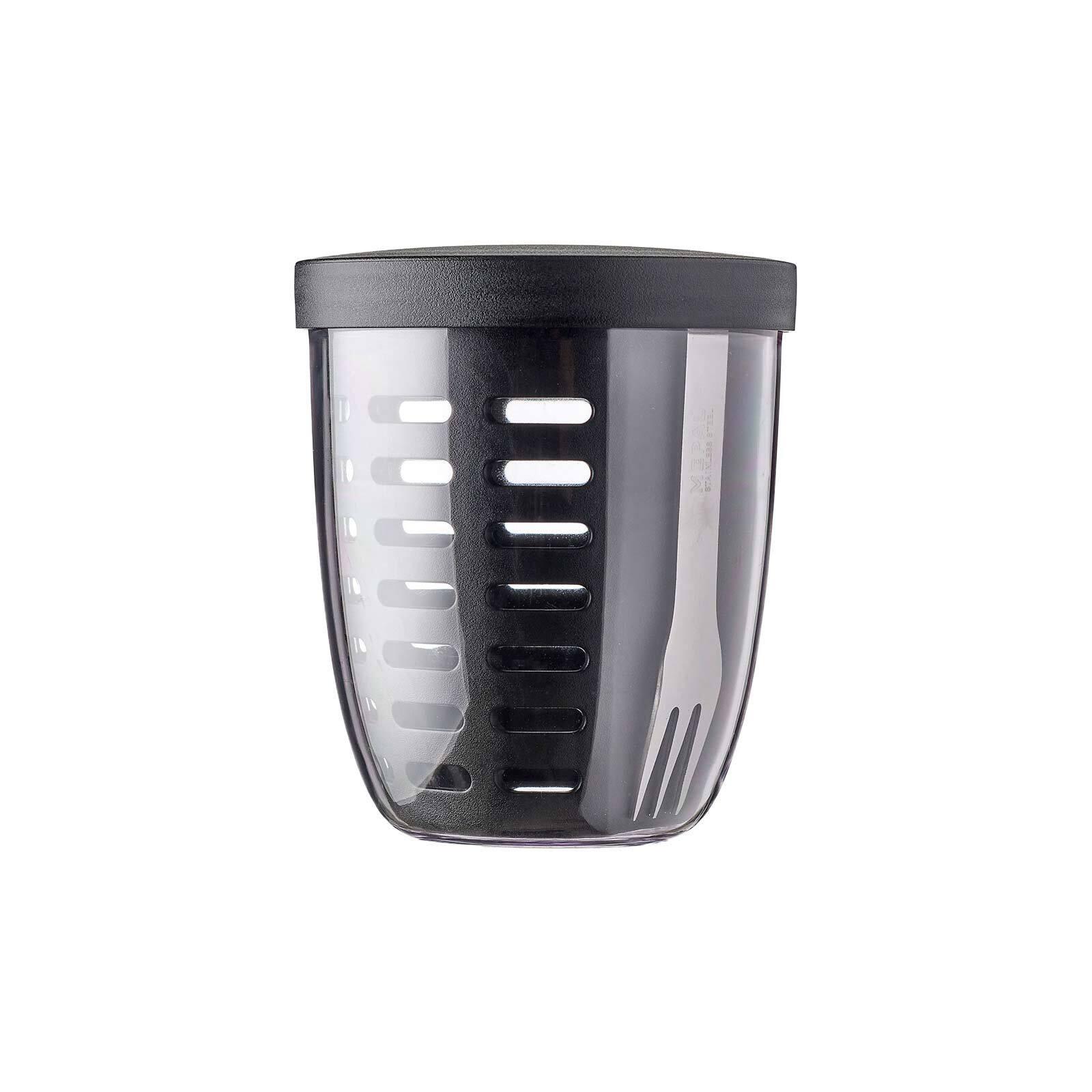 FRUITPOT Ellipse Nordic Black 600 ml - Schwarz, Kunststoff (10.7/12.7/10.7cm) - Mepal