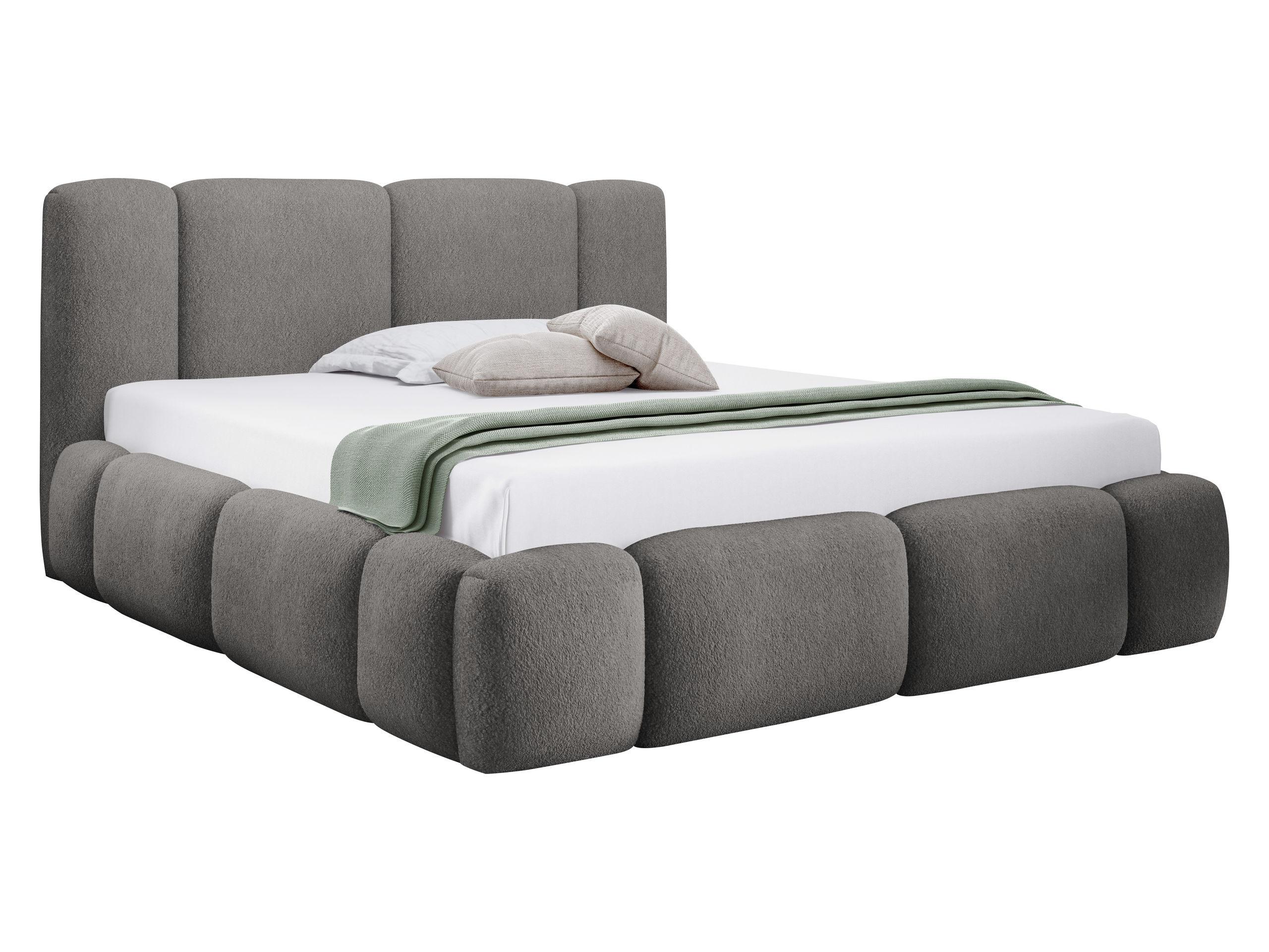 POLSTERBETT Bianco Boucle - Dunkelgrau, Holz/Textil (180/200cm) - MIRJAN24