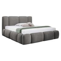 POLSTERBETT Bianco Boucle - Dunkelgrau, Holz/Textil (120/200cm) - MIRJAN24