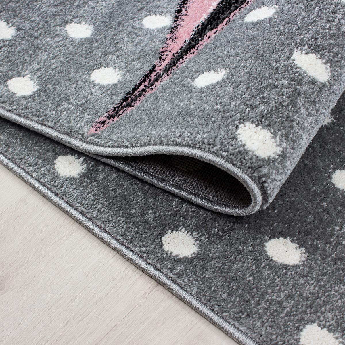 SPIELTEPPICH TASNA in Rosa, mit Einhorn-Motiv, 200 x 290 cm - Rosa, Textil (290/200cm) - KADIMA DESIGN