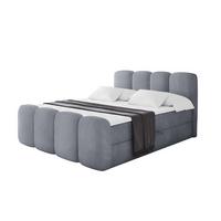 BOXBETT mit Matratze H4 und Lattenrost - NINA-Z - 180x200 cm Casablanca - Grau - Anthrazit, Holzwerkstoff (180/200cm) - ALTDECOR