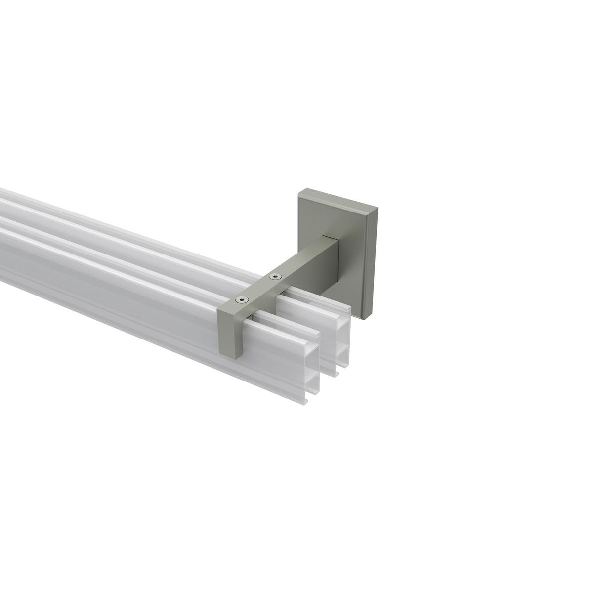 TRÄGER FÜR GARDINENSTANGEN INNENLAUF 14x35 mm, Smartline 2-läufig, Edelstahl-Optik - Edelstahlfarben, Metall (10/6.5/4.5cm) - INTERDECO