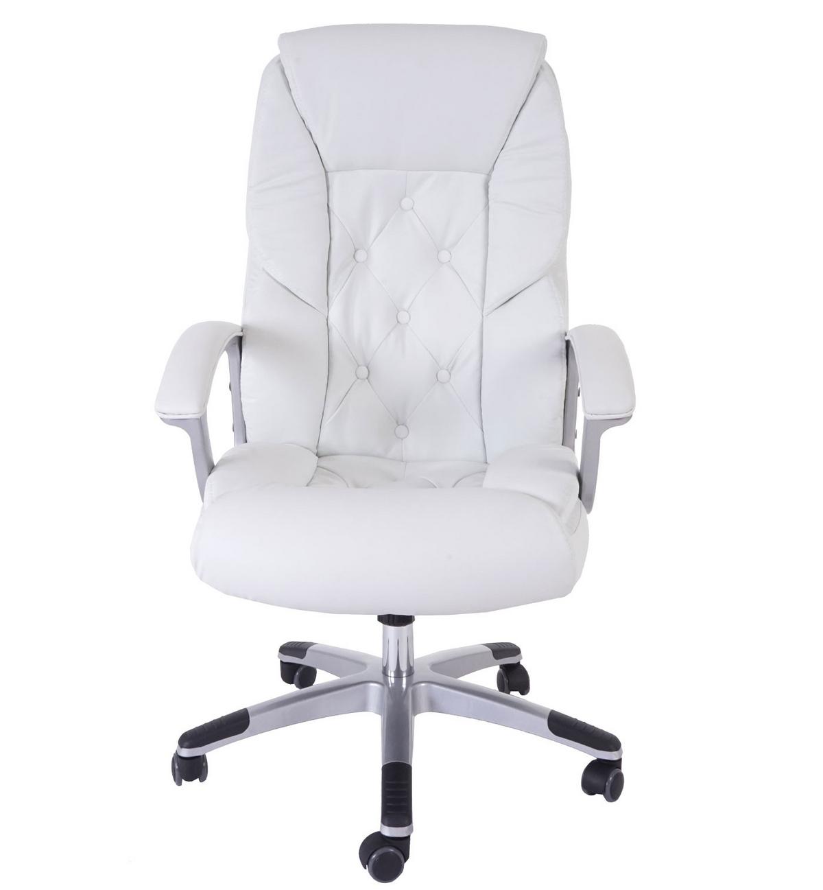 PROFI-BÜROSTUHL XXL Weiß - Weiß, Textil (68/125/77cm) - MCW