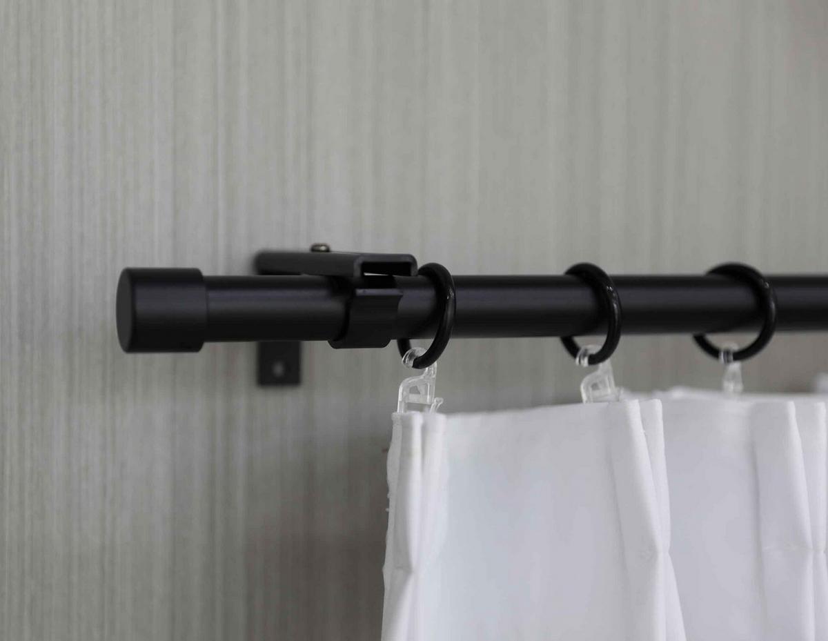 GARDINENSTANGE Ningbo Ø16/19 mm Schwarz - Schwarz, Metall (210cm) - Gardinenbox