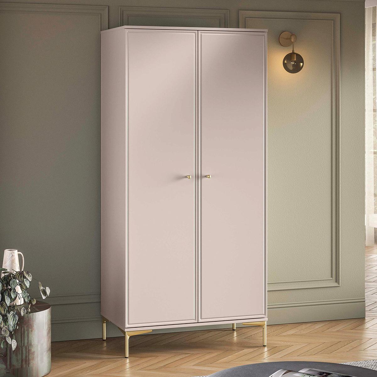 KLEIDERSCHRANK 2 Türen Sélène Kaschmir - Kaschmir, Holzwerkstoff (89/190/53cm) - Petits-meubles